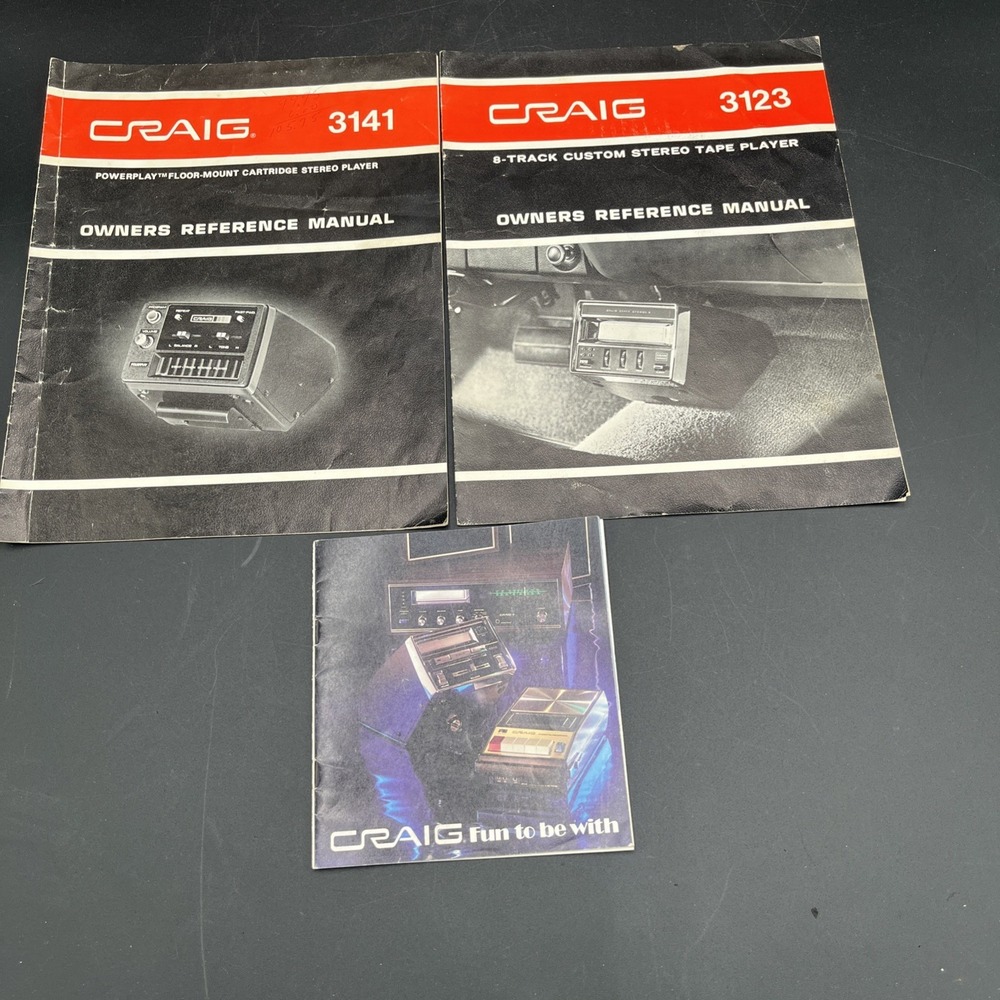 CRAIG Owner's Manuals for Vintage Stereo, receivers, 8-track players, CB radios